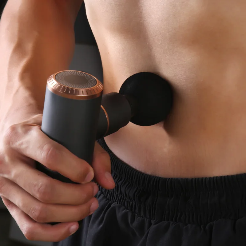 
Dropshipping LCD Display Electric Hand Held Booster Percussion Vibration Muscle small Massage Gun 