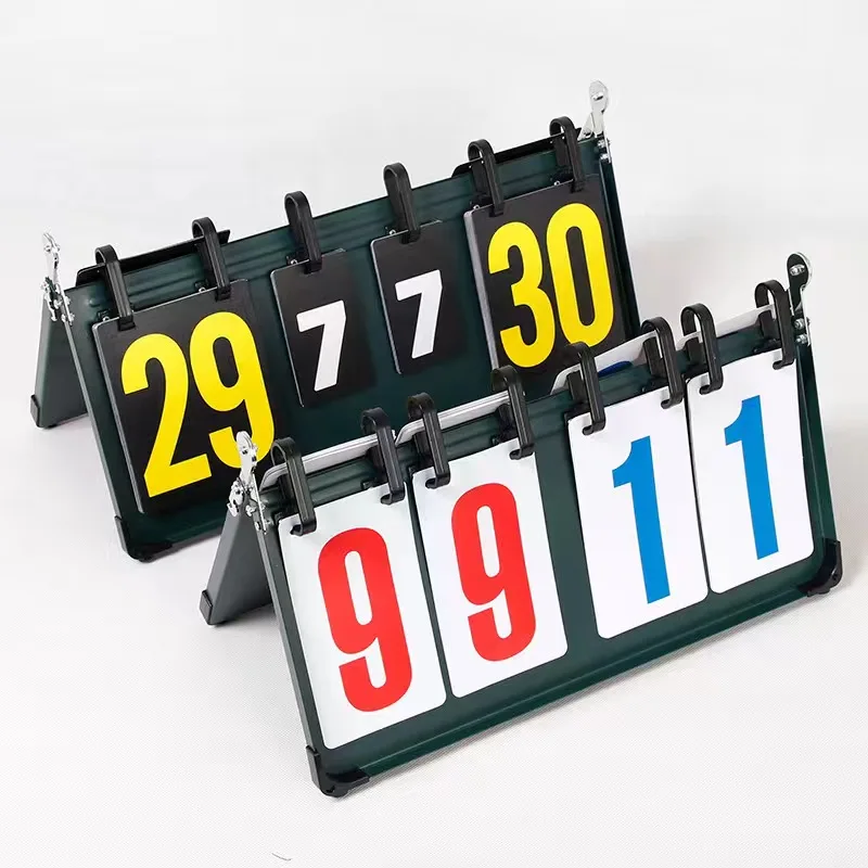 Customized Sports Competition Equipment 2/3/4/6 Digital Portable Tabletop Manual Scoreboard For Sports Game Score Flipper