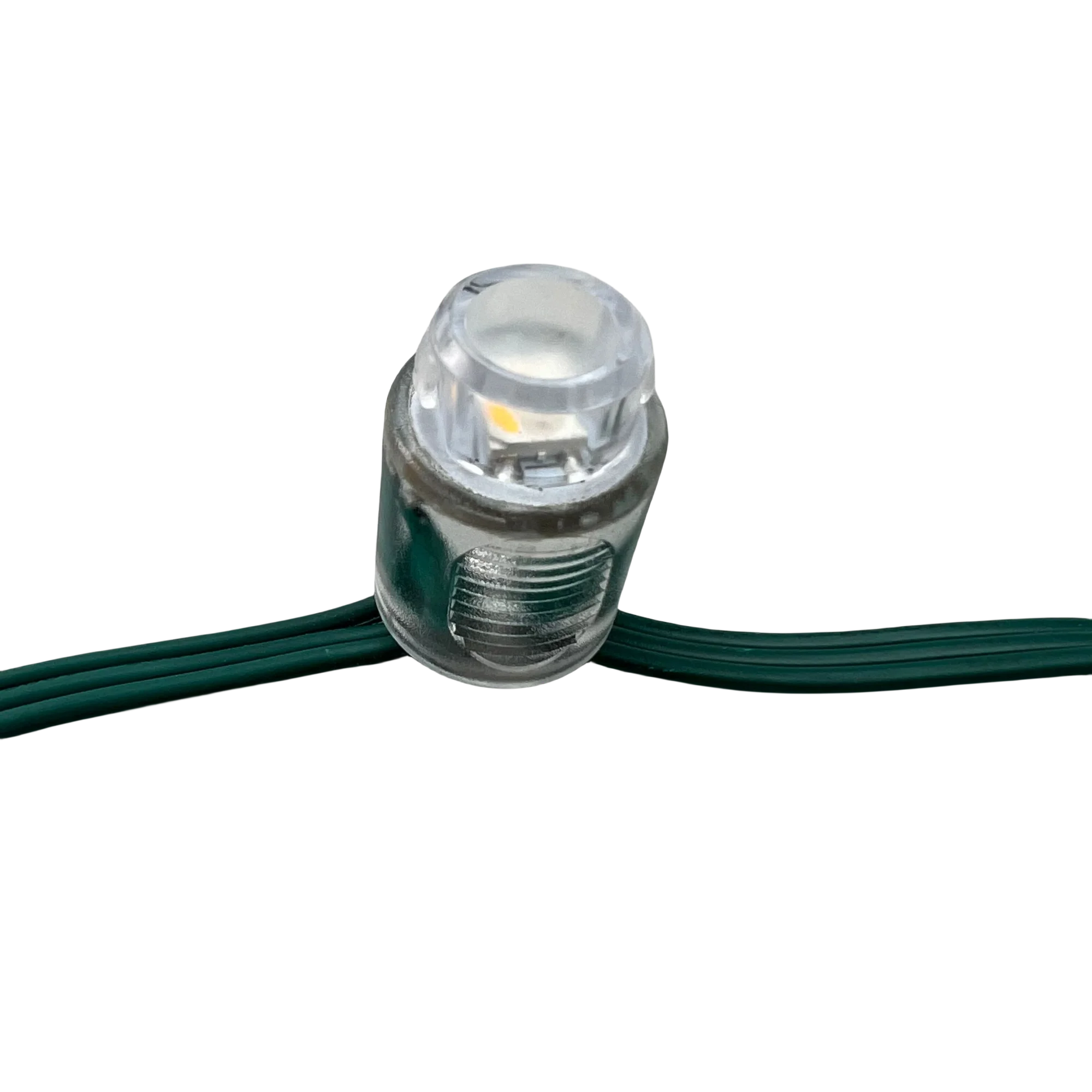 50 Pixels/String Addressable DC5V DC12V SK6812-RGBW(3000K) SMD Pixel Node Bullet 12mm Open Hole IP68 3Pin Green Wire