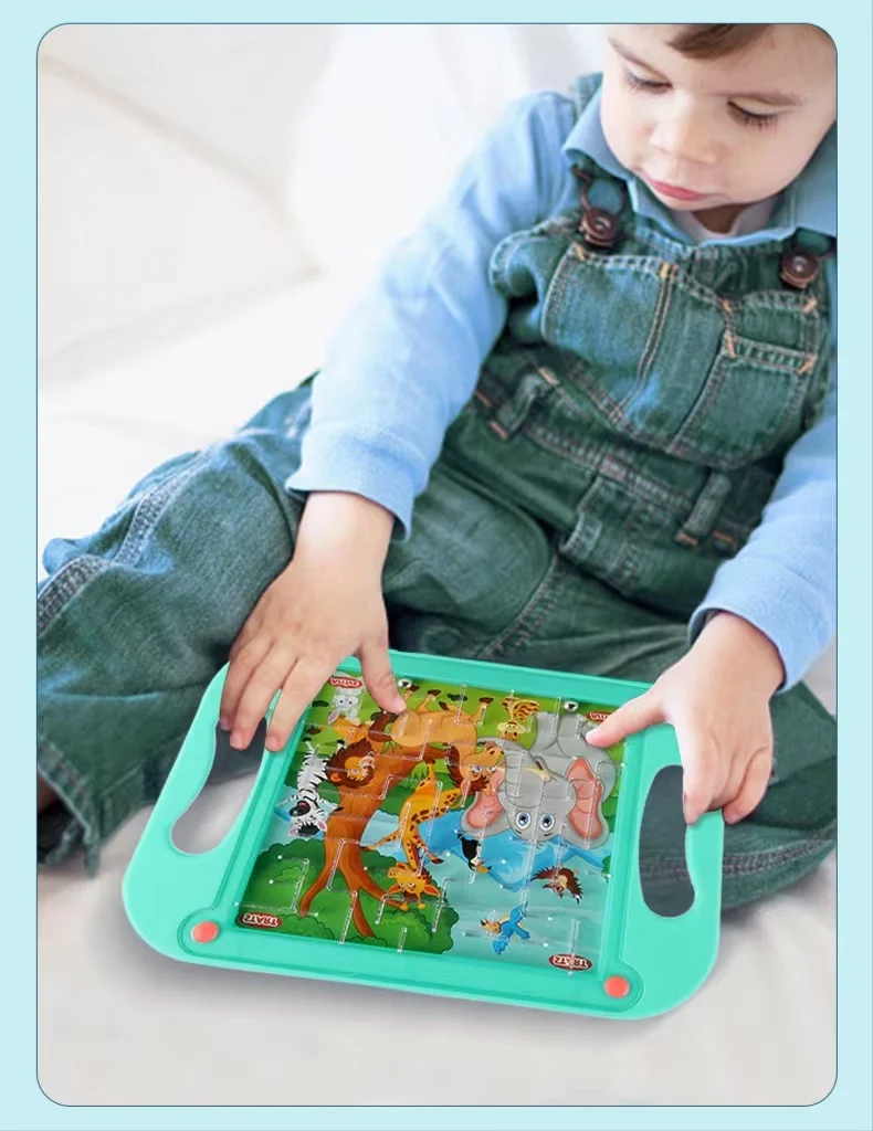 Kindergarten intellectual development focus training for children over 3 years old balancing maze handheld ball games toys