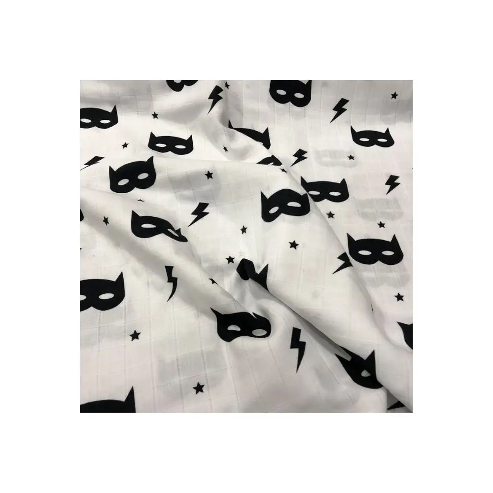 Муслиновая ткань с цифровым принтом на заказ, 100% хлопок, марля, детская одежда, детская одежда, шитье одеяло