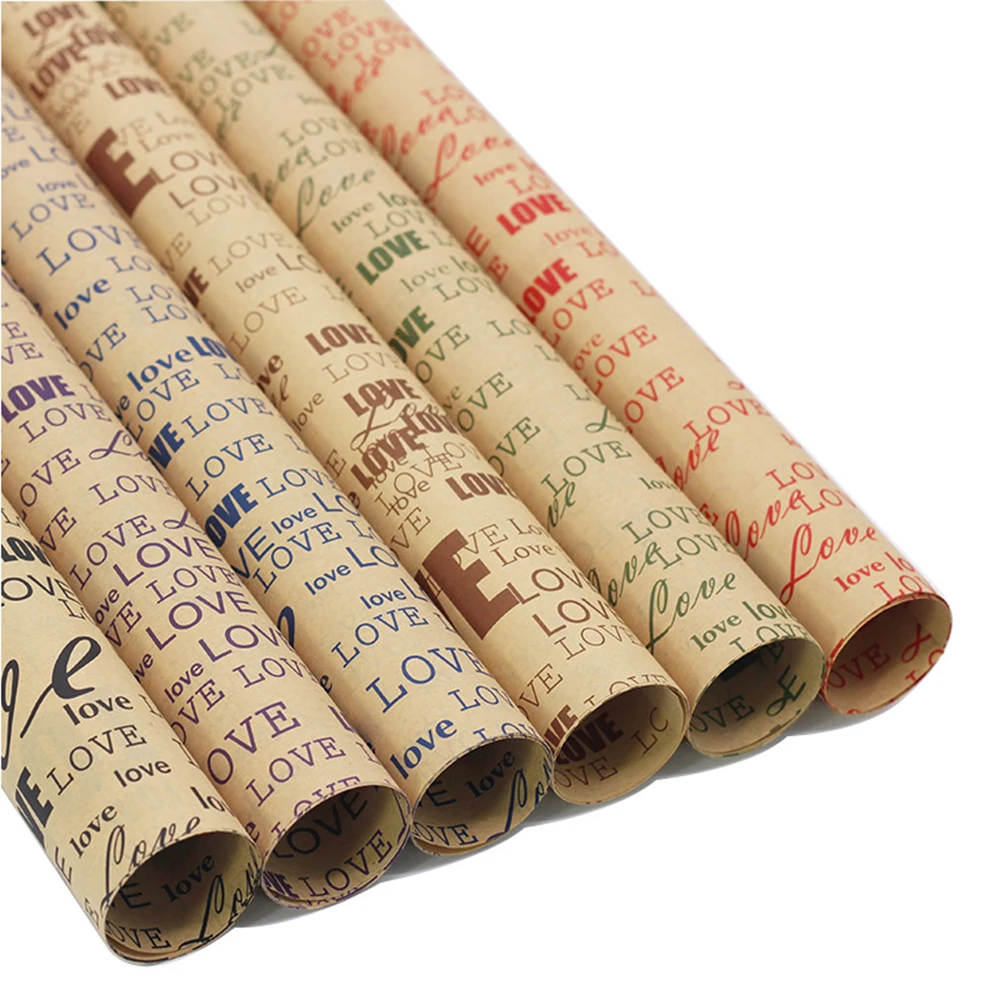 INUNION New Design printing newspaper kraft wrapping paper craft flower wrapping paper for flowers