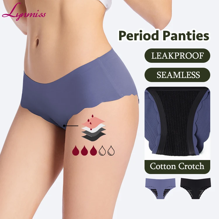 women 4-layer leakproof menstrual underwear culotte menstruelle no pfas biodegradable waterproof strips seamless period panties