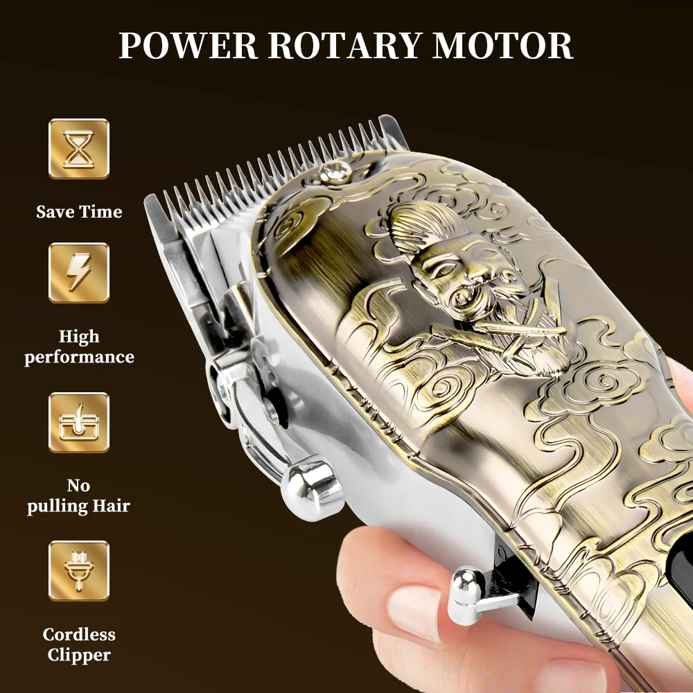 PRITECH All Metal Barber Cutting Machine Professional Mens Beard Trimmer Electric Hair Clipper