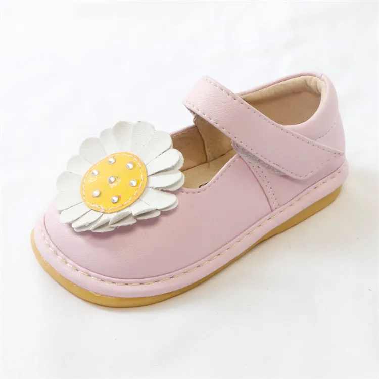 Anti-Slippery Squeaky sunflower casual baby girl shoes