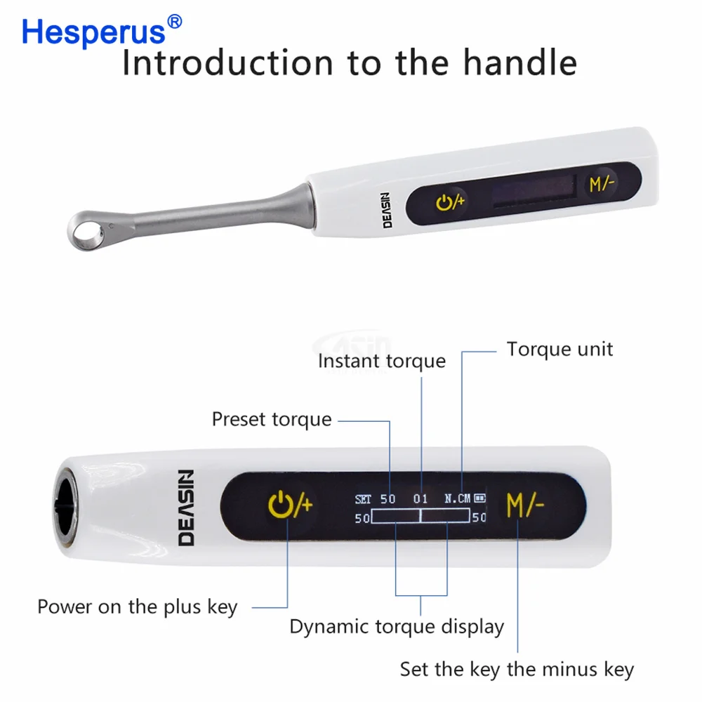 Dental Electric Implant Torque Wrench Torque Driver Wrench Ratchet with 16Pcs Colorful Screwdriver Repair Tools Kit