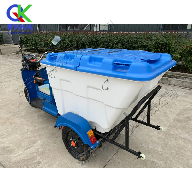 Living rubbish transporter Electric diesel petrol three-wheeled janitorial car District property rubbish recycling vehicle