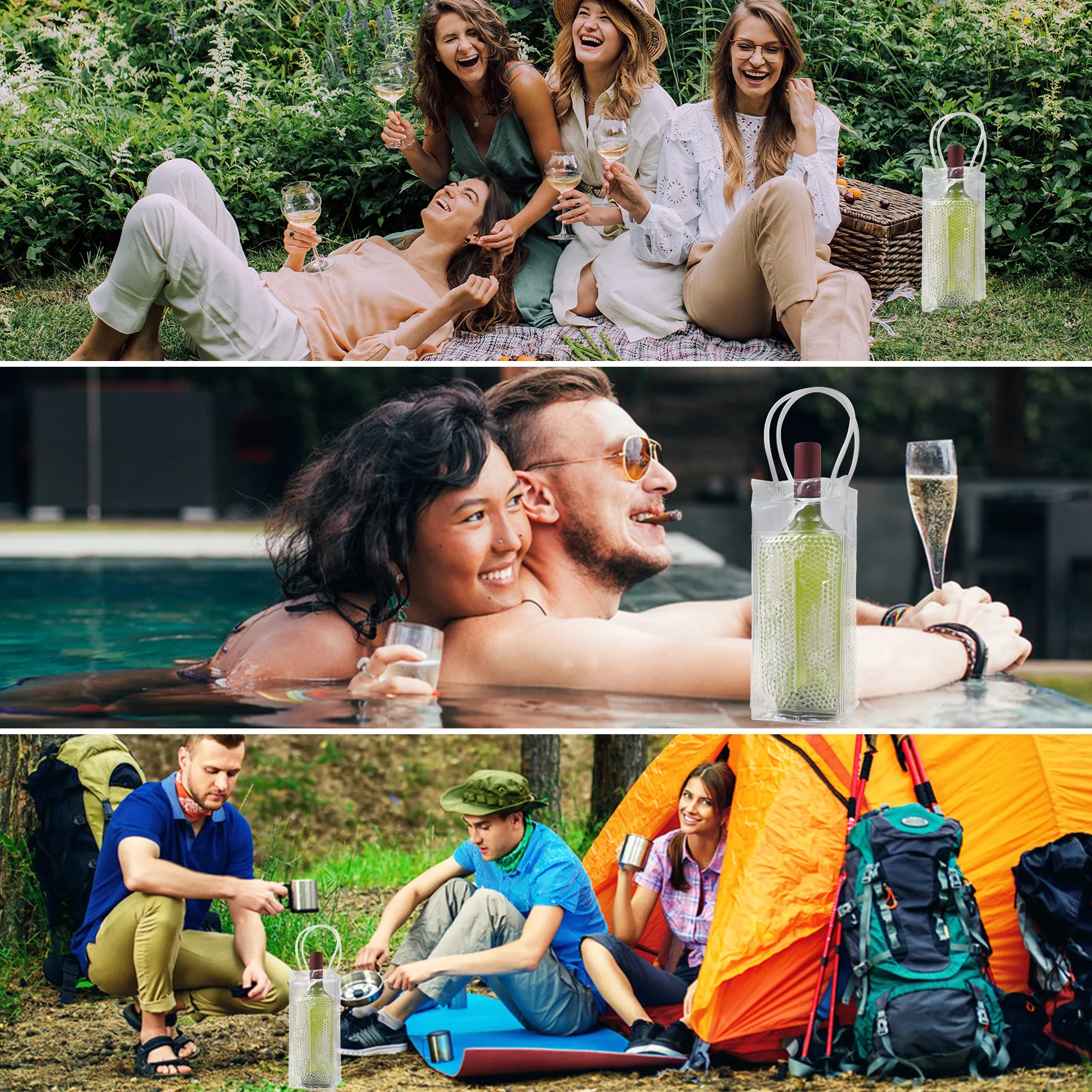 Keep Wine Beverages Cold Portable Insulator Sleeve For Champagne and Wine Bottles Cooler