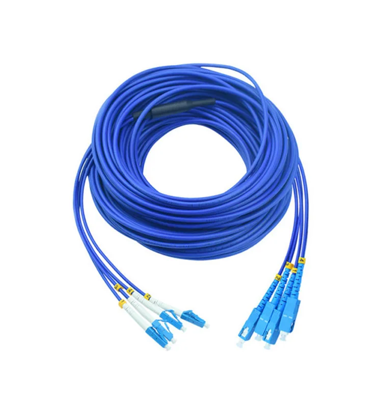 shenzhen single mode 12 core ftth fiber optic armored patch cord outdoor