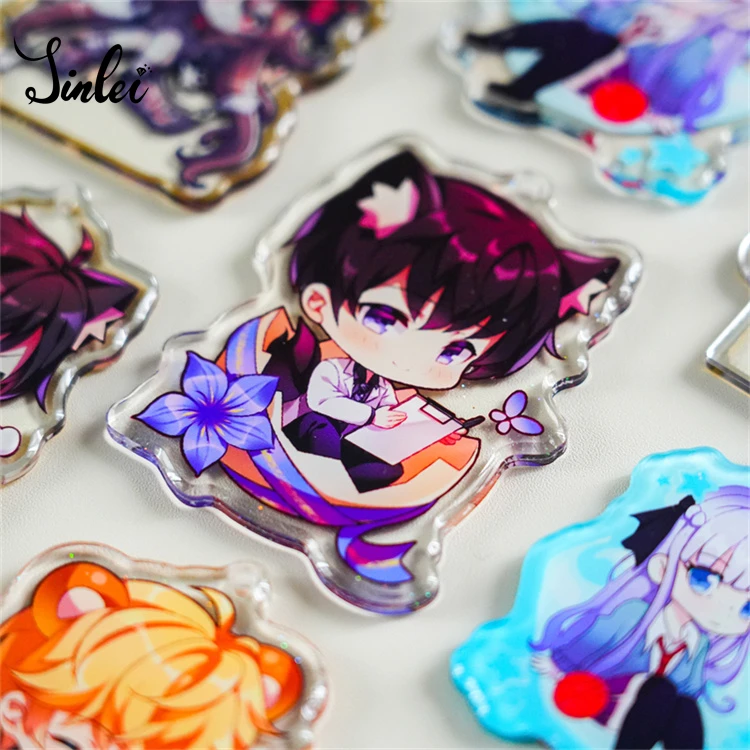 Jinlei 2024 Personalized  acrylic Keychain Factory Made Custom Design Cute Design Mini Acrylic Keychain