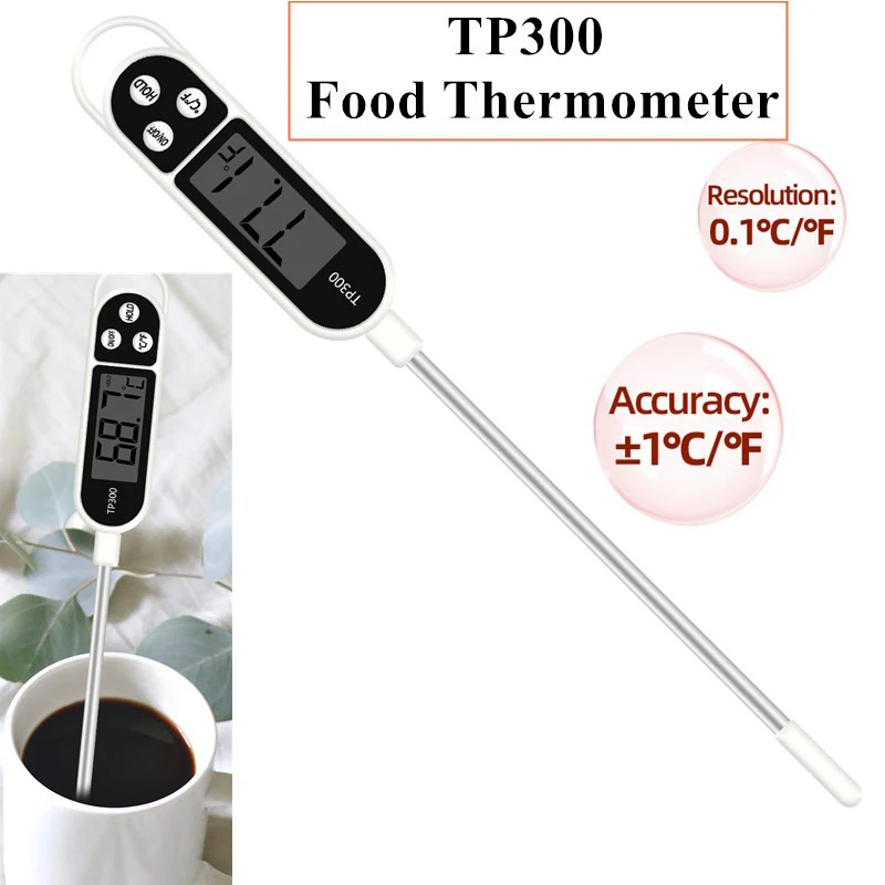 J&R Stainless Probe Pen-type Barbecue Tools TP300 Digital Food Turkey Meat Kitchen Thermometer for Water Milk Cooking