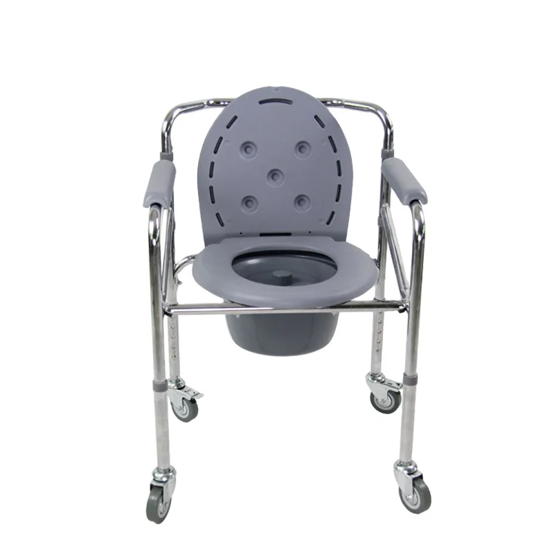 foldable commode chair toilet chair for elderly good quality and height adjustable
