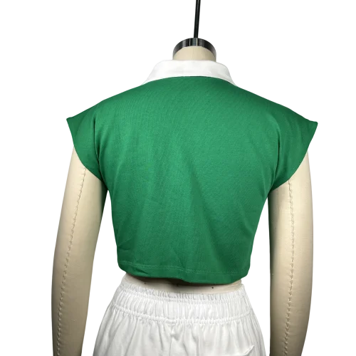 2023 New style High Quality Custom Logo Polo Top Training Gym Workout Fitness Tank Top High Stretch Woman Sports Br