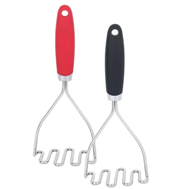 Heavy Duty Kitchen Tool Potato Masher Stainless Steel Potato Ricer for Avocado, Egg, Banana