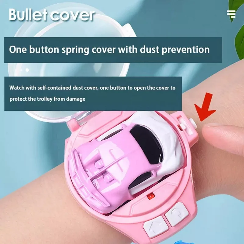 Mini Watch Car 2.4G Watch Remote Control Vehicle Cute Truck Infrared Sensing Rc Cars Toys For Baby Small Children gift