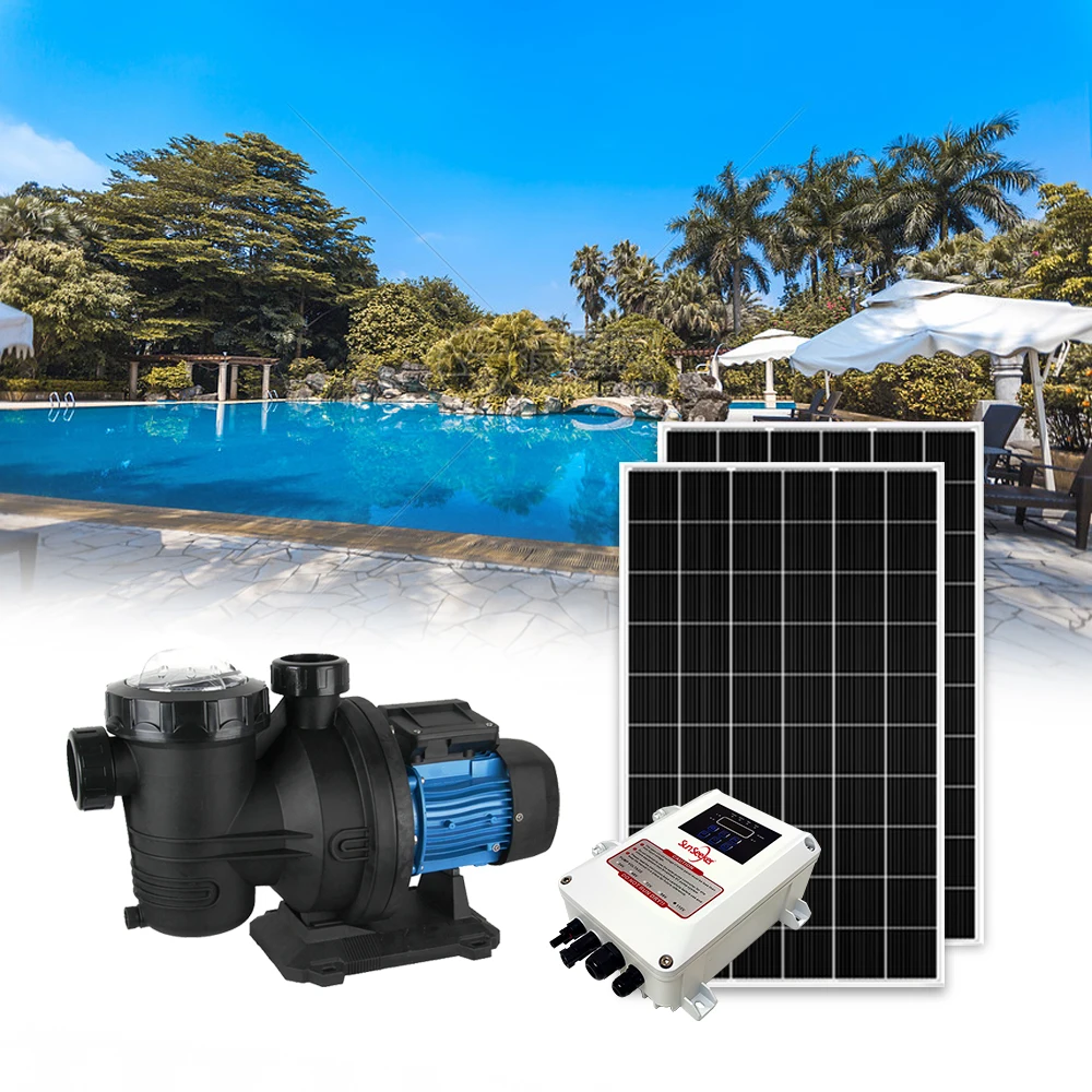 550w dc solar pool pump kit with solar panels 48v solar powered swimming pool water pump solar pool pump