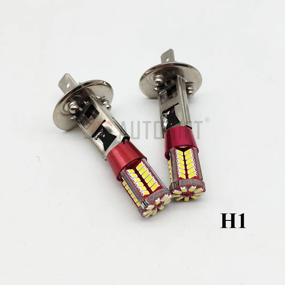 H3 H1 H4 H7 супер яркий белый 57 светодиодов 3014 smd лампа 12-24 В Автомобильные противотуманные фары Дневные ходовые огни Янтарный красный h3