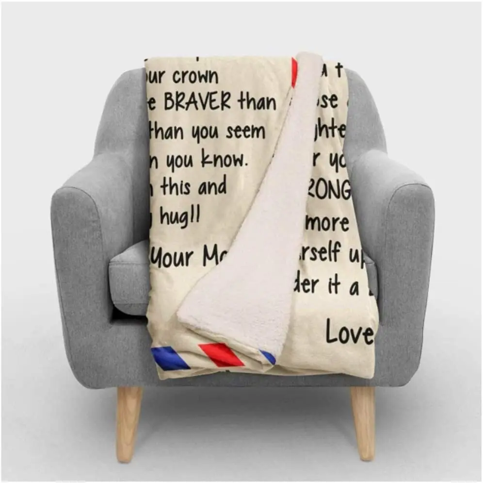 Customized Message letter To your Family Flannel Throw Blanket