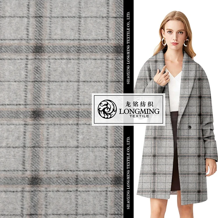 Hot selling vogue winter thick plaid knitted polyester from wasted fishing net recycled flannel fleece velour fabric