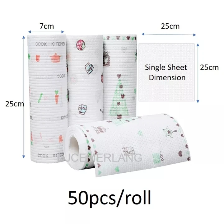 Factory Wholesale Remove Oil Pollution Wipe the Desktop Lazy Rag Reusable Paper Household Kitchen Cleaning Paper Rolls