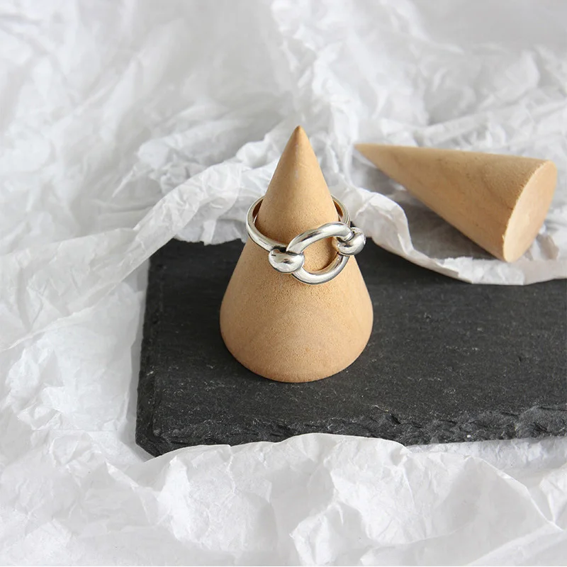 Index  Finger Rings Wholesale Fashion Jewelry 925 Sterling Silver Hollow Donut Ring