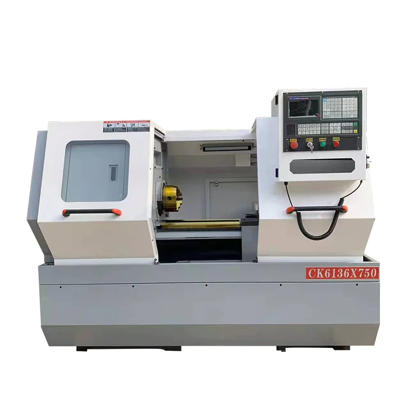 Китайский токарный станок с SIEMENS GSK FANUC CNC горизонтальный токарный станок с ЧПУ CK6136X750 мини токарный станок с ЧПУ