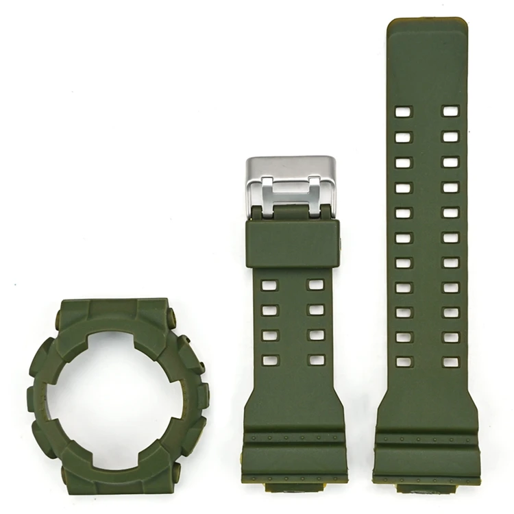 2 в 1 матовый резиновый ремешок из ТПУ для часов с корпусом Силиконовый 100 110 120 140 GLS100