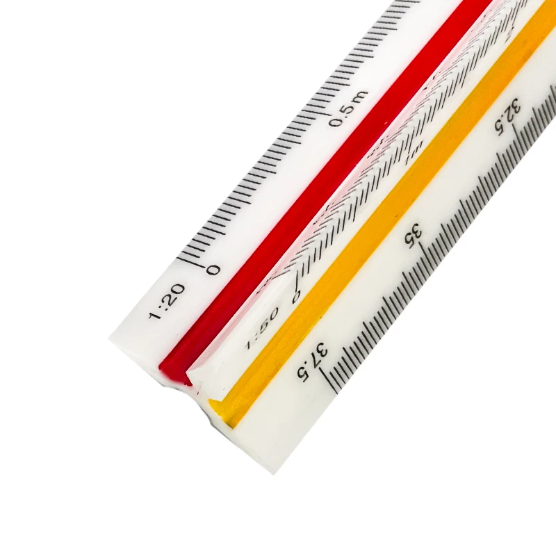 Customized Engineering Scale Drafting Ruler Metal Architect Scale Aluminum Triangular Ruler