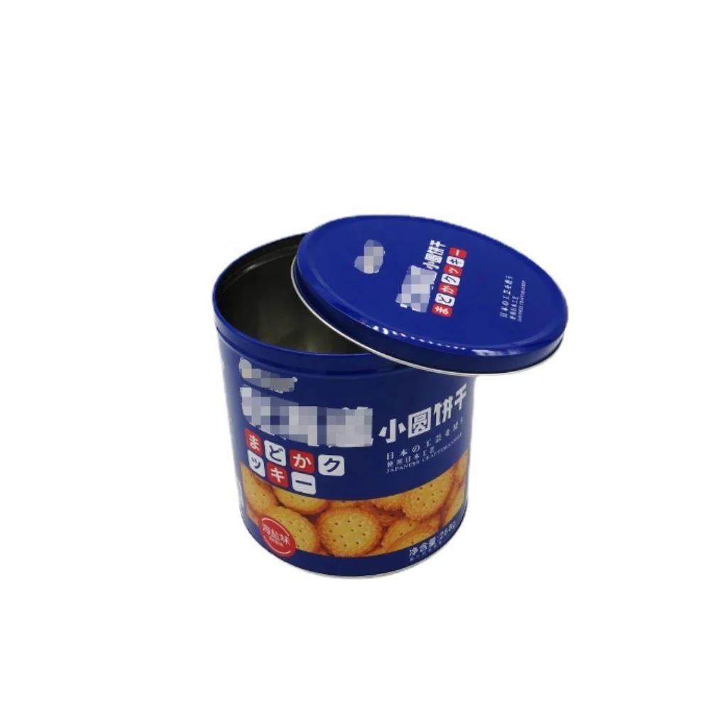Chinese wholesale manufactures Japanese chocolate biscuit tin can round container for Japanese small biscuits