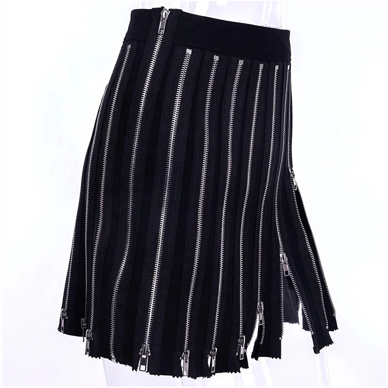 
High Quality Sexy Short Skirt Zipper Bandage Skirt Women Tight-Fitting Club Fashion Skirts Women 