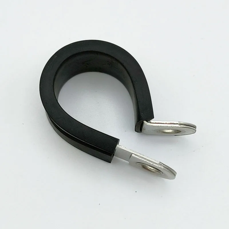 Conduit Stainless Steel Pipe Clips Plastic EPDM Rubber Lined R Hose Clamp Hanging Clamp with Rubber P-Clip