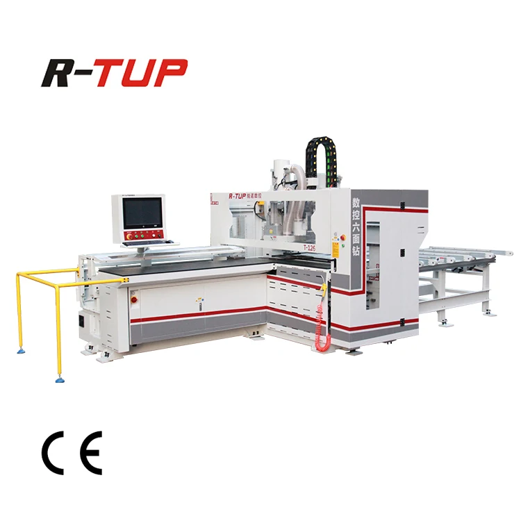 T-126 cnc panel drilling boring cutting router machine for cabinet industry