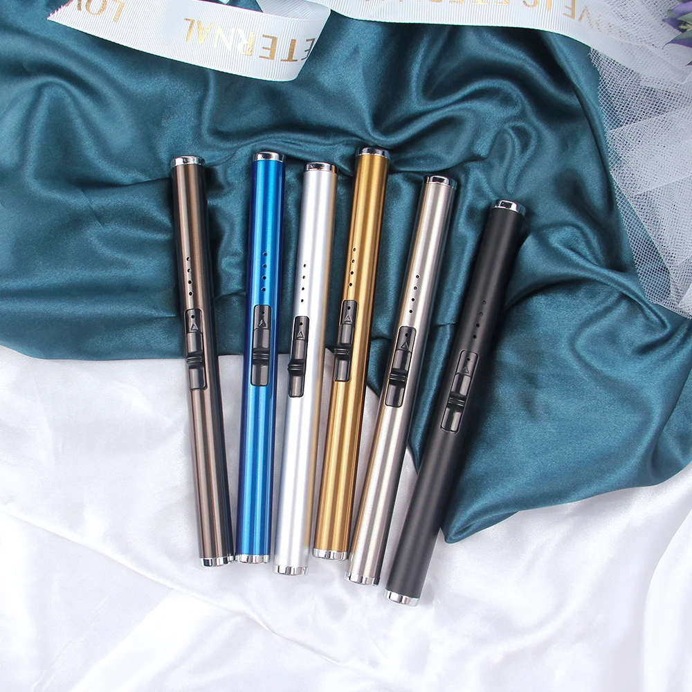 Luxury Windproof Flameless Arc Plasma Electronic Lighters Rechargeable USB Lighter Electric Lighter for Kitchen Gas Stove