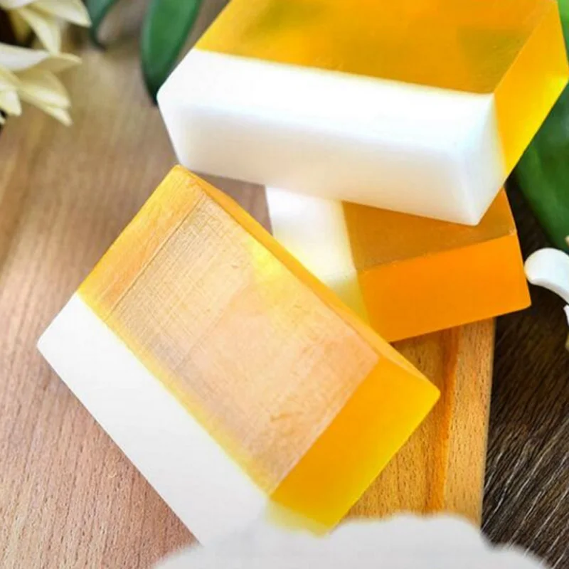 two layer transparent and opaque cleaning soap warm rich foam shea butter soap