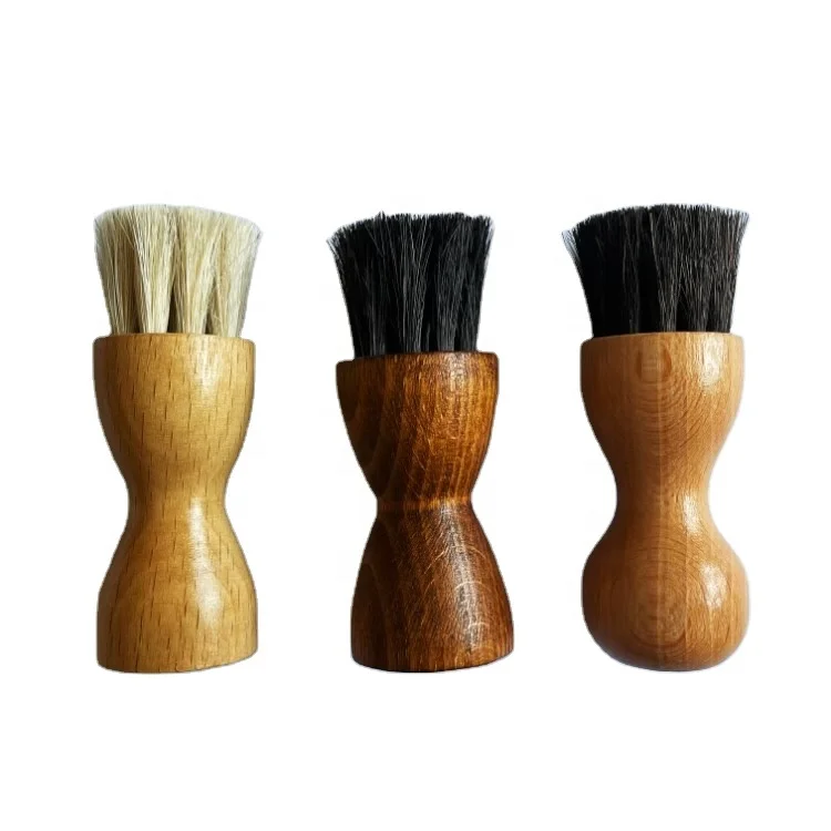 Portable Dauber Leather Footwear Polish Shine Cream Paste Applicator Gourd Shape Horse Hair Pig Hair Shoe Brush