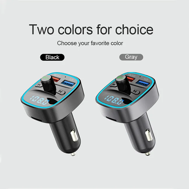 T25S Car MP3 player FM Transmitter Wireless Dual Ports U disk/SD Card QC3.0 Charger Car Kit BT Audio Adapter