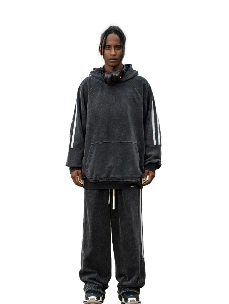 Custom Logo Men 100 Cotton Hoodie French Terry High Quality Blank Oversized Vintage Acid Wash  Cropped Hoodie Men