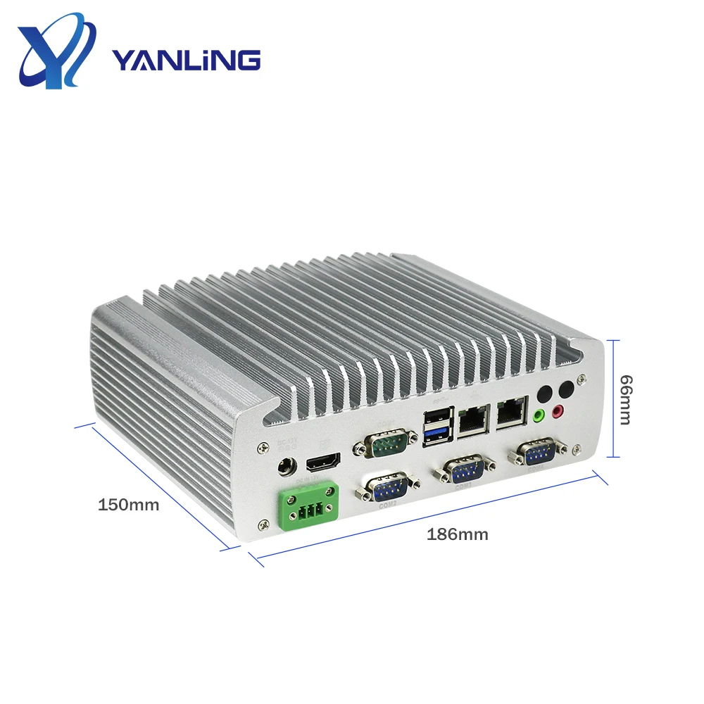 Прямые продажи Безвентиляторный алюминиевый Встроенный ПК 1 * внутренний разъем LVDS промышленный компьютер