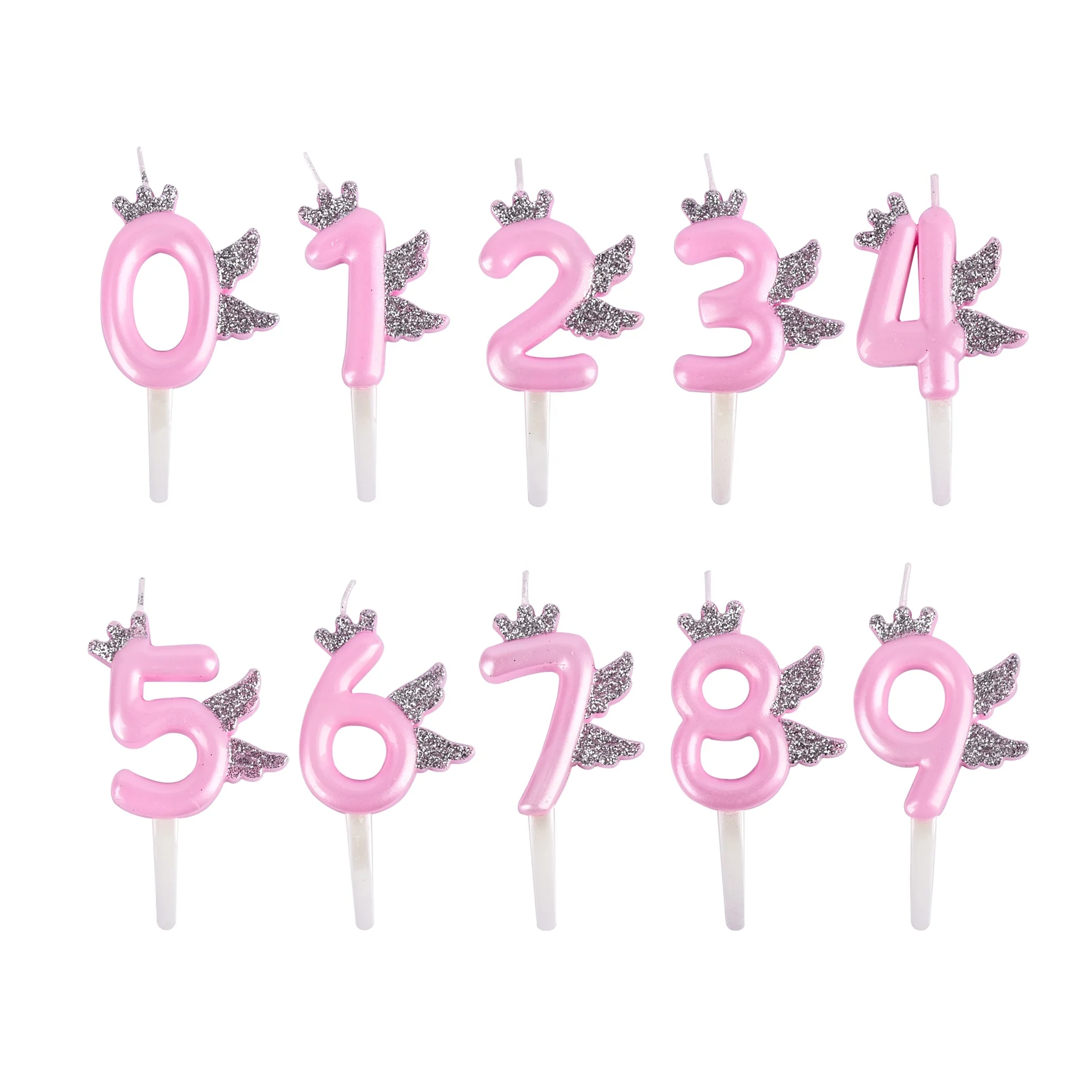 Creative Birthday Number Candles 0-9 for Kids Girls Birthday Party Candles Cake Decoration