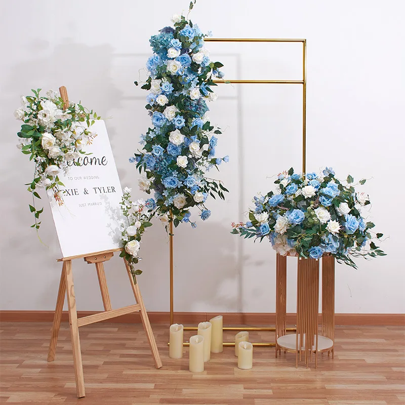 European Style New Iron Arch Flower Column Decoration Wedding Dining Table Geometric Shelf Layout Flower Balls