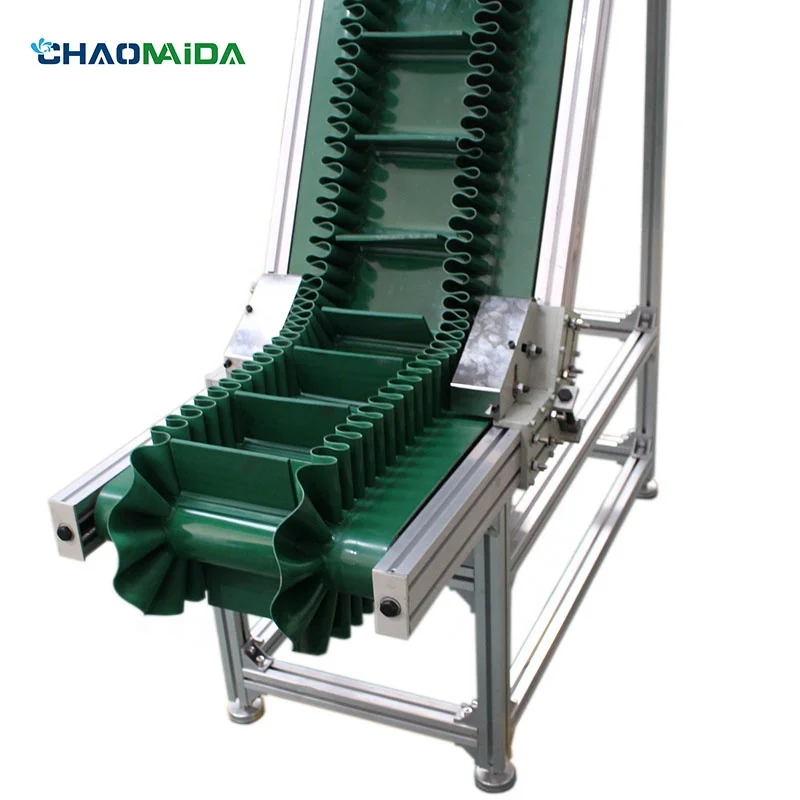 Belt Climbing Conveyor Vegetable Fruit Incline Lifting Conveyor