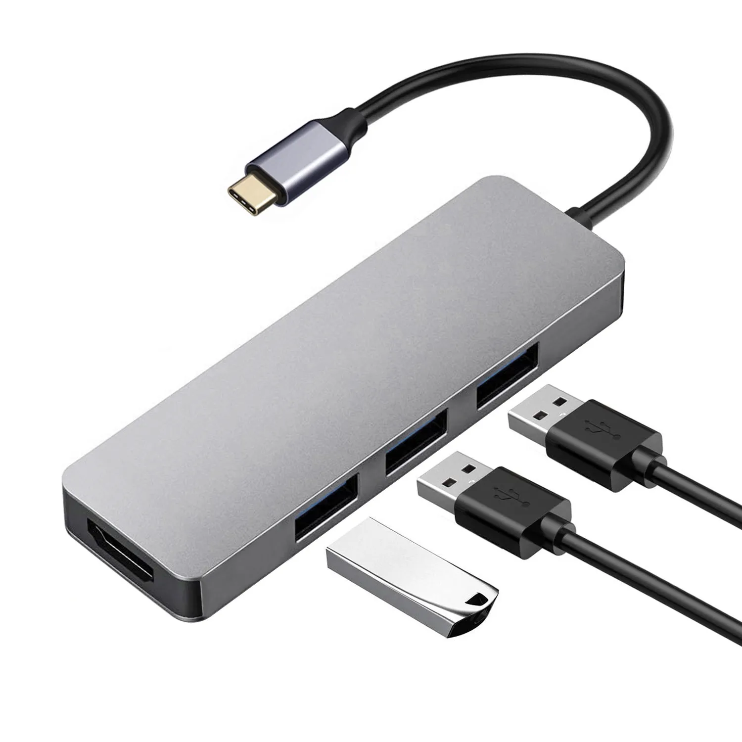 Premium Quality 4 in 1 USB 2.0 3.0 Hub For Laptop Surface Pad USB Hub USB C Hub Multiport Adapter