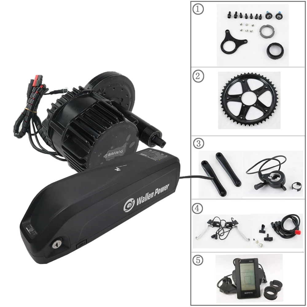Brushless 48 volt 1000w bafang motor electric bike kits