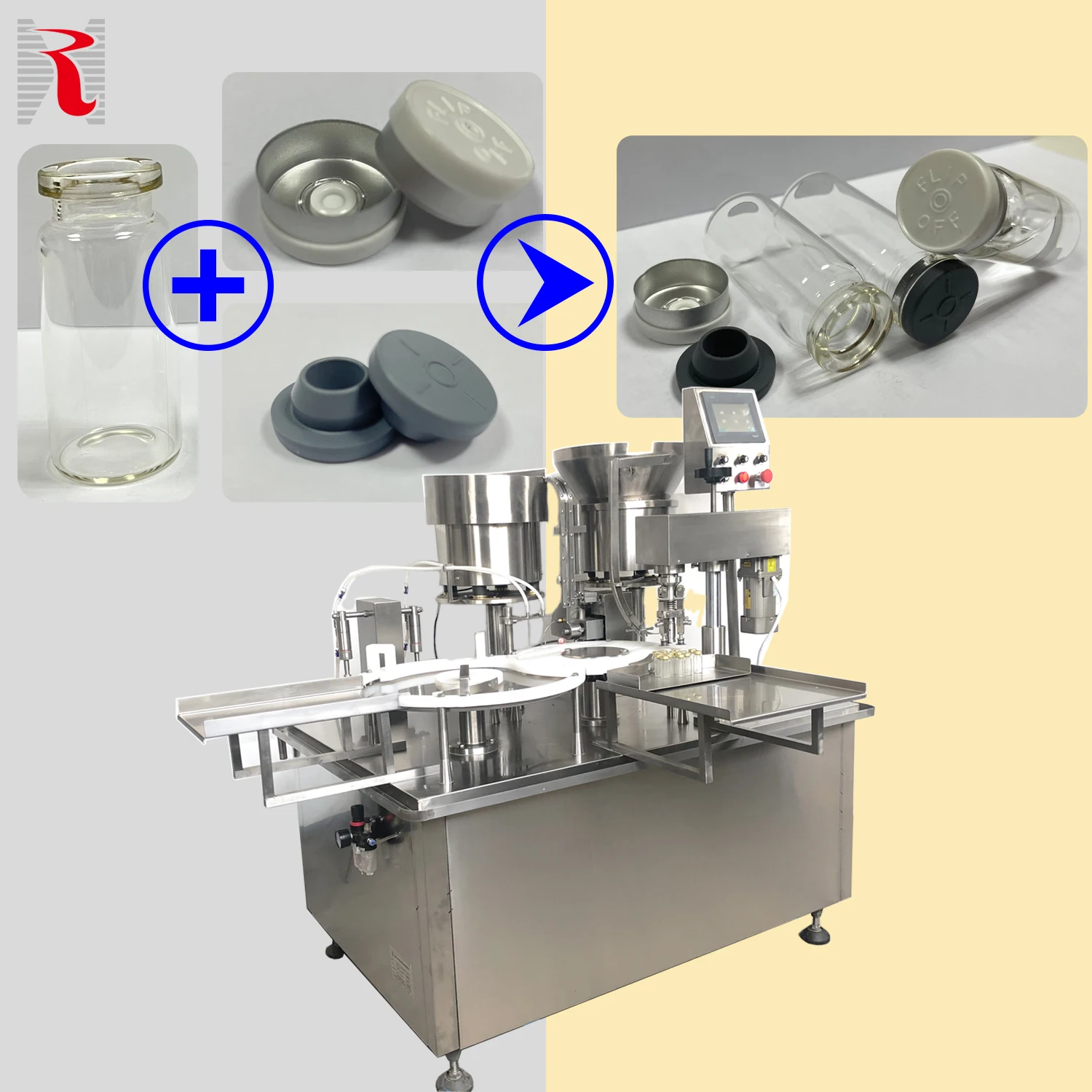 Fully Automatic Vials Machine Health Care Products Oral Liquids Essential Oil Perfume Bottle Filling Capping Machine