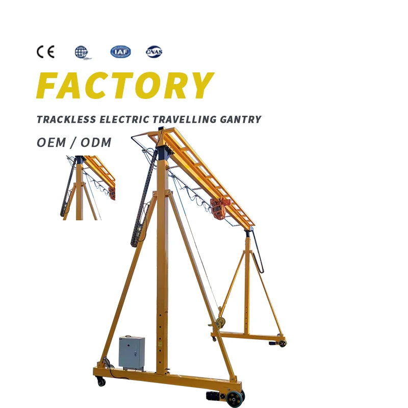 Electric lift gantry cranes, motor-driven gantry cranes, small split cranes can be customized
