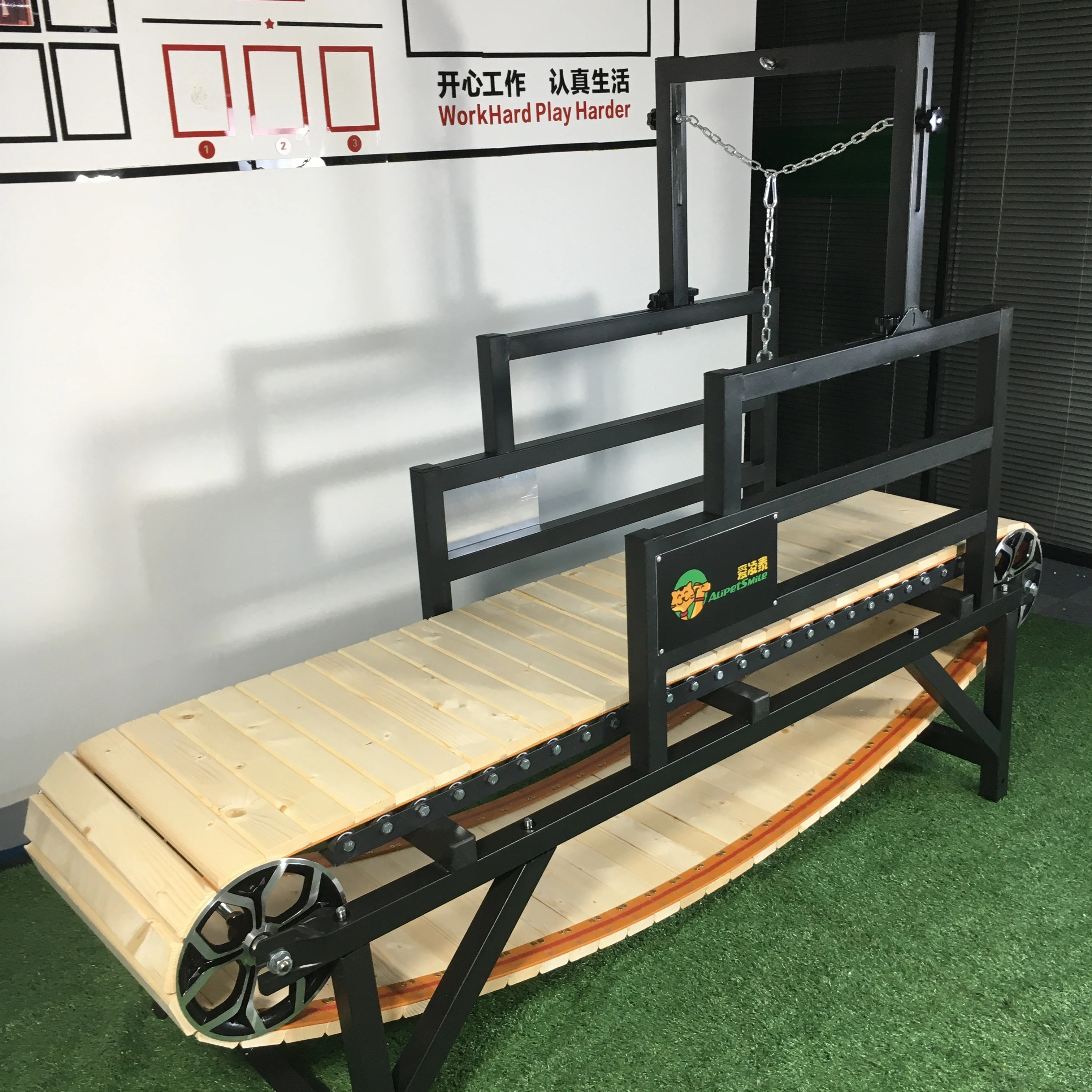 Alipetsmile new style dog treadmill  medium dog slatmill for big dog walking inside