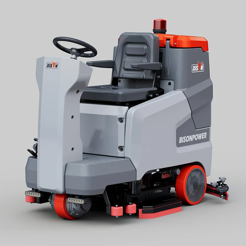Bison Chinese Warehouse Electric Automatic Multi Floor Sweeper Street Cleaning Machine Carpark Auto Road Cleaning Scrubber