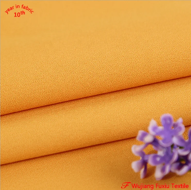 100D 4 way stretch 96 polyester 4 spandex moss crepe fabric for women dress