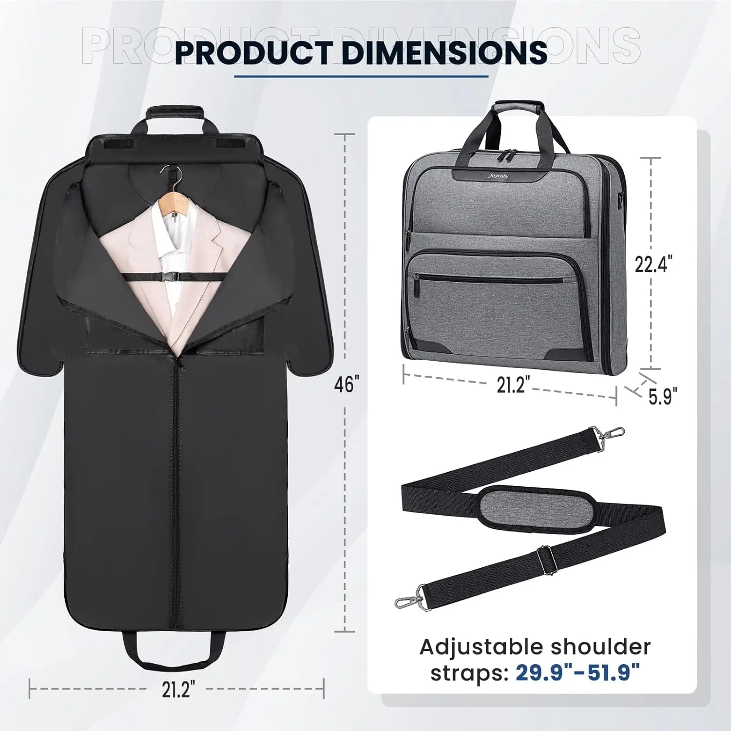Free sample Easy For Traveling Garment Bag Hanging Clothes Bag Protecting Winter Coat Sweater Jacket Shirts