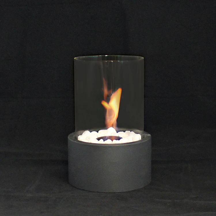 FF424 Esschert Design Bio Ethanol Outdoor Indoor Mini Fire Bowl Table Top Fire Place Smokeless Tabletop Glass Fireplace